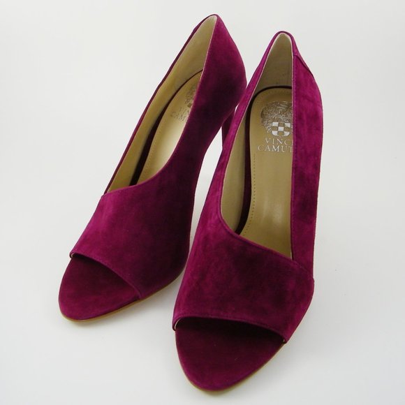 VINCE CAMUTO Women's High Heel Purple Pump Size 10 M Suede Leather VC- Rallien - Picture 2 of 10